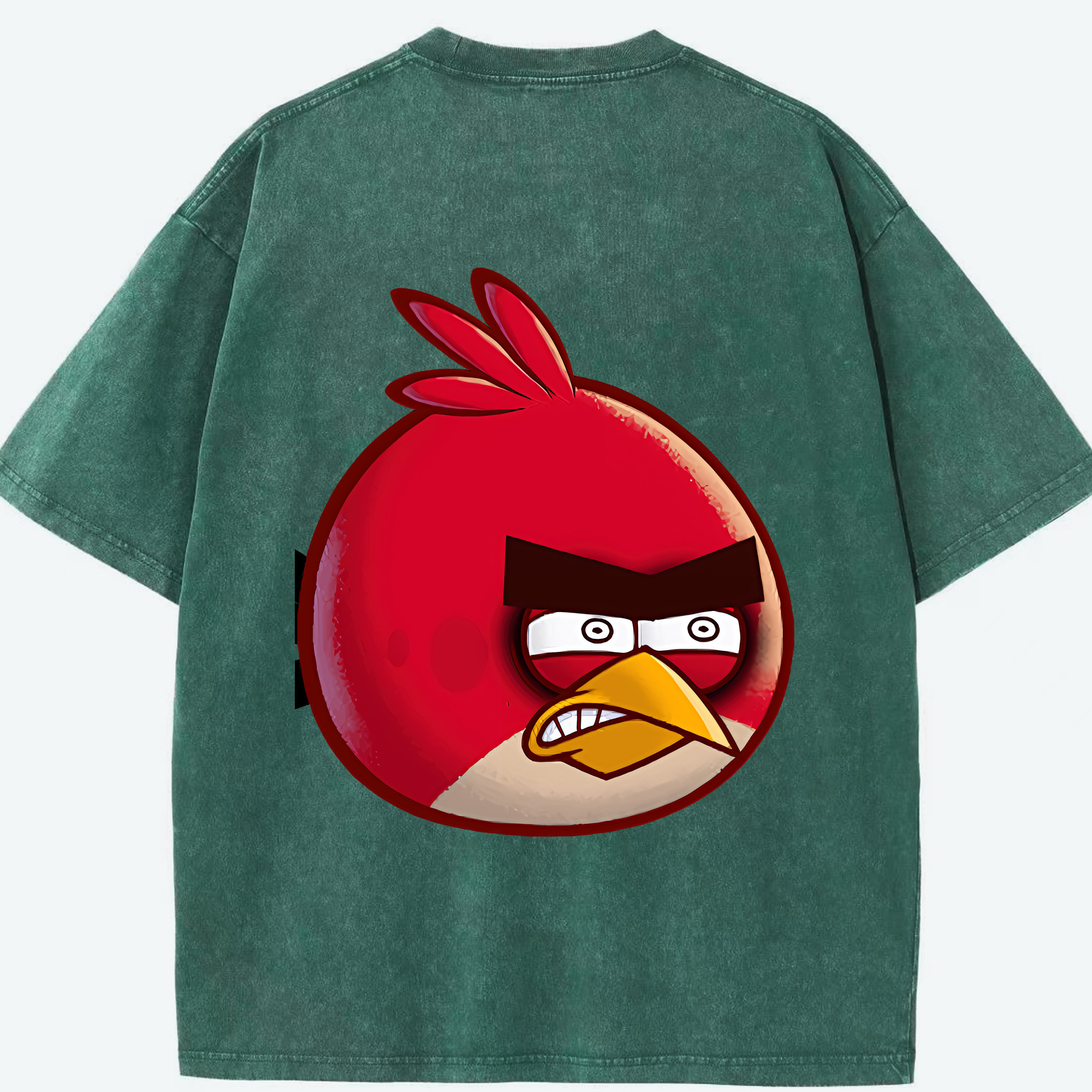 （画像用） Angry Birds アングリーバード 綿100% ヴィンテージ風 半袖Tシャツ（背面プリント）